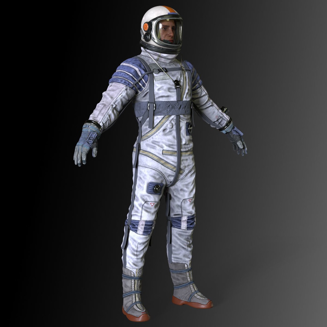 Space Suit 3D Model – Low Poly Rigged Character for Games, FBX - View 10