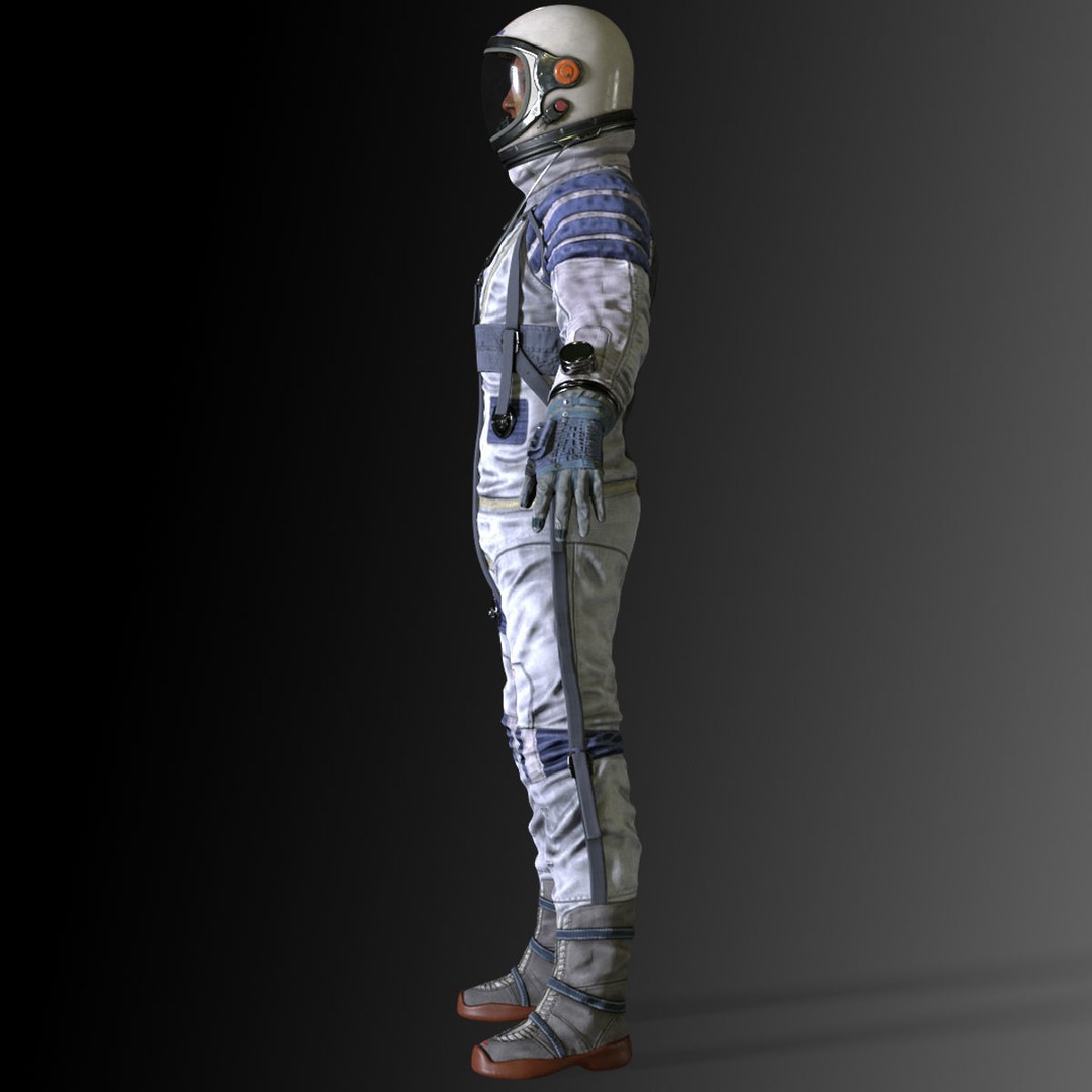 Space Suit 3D Model – Low Poly Rigged Character for Games, FBX - View 15