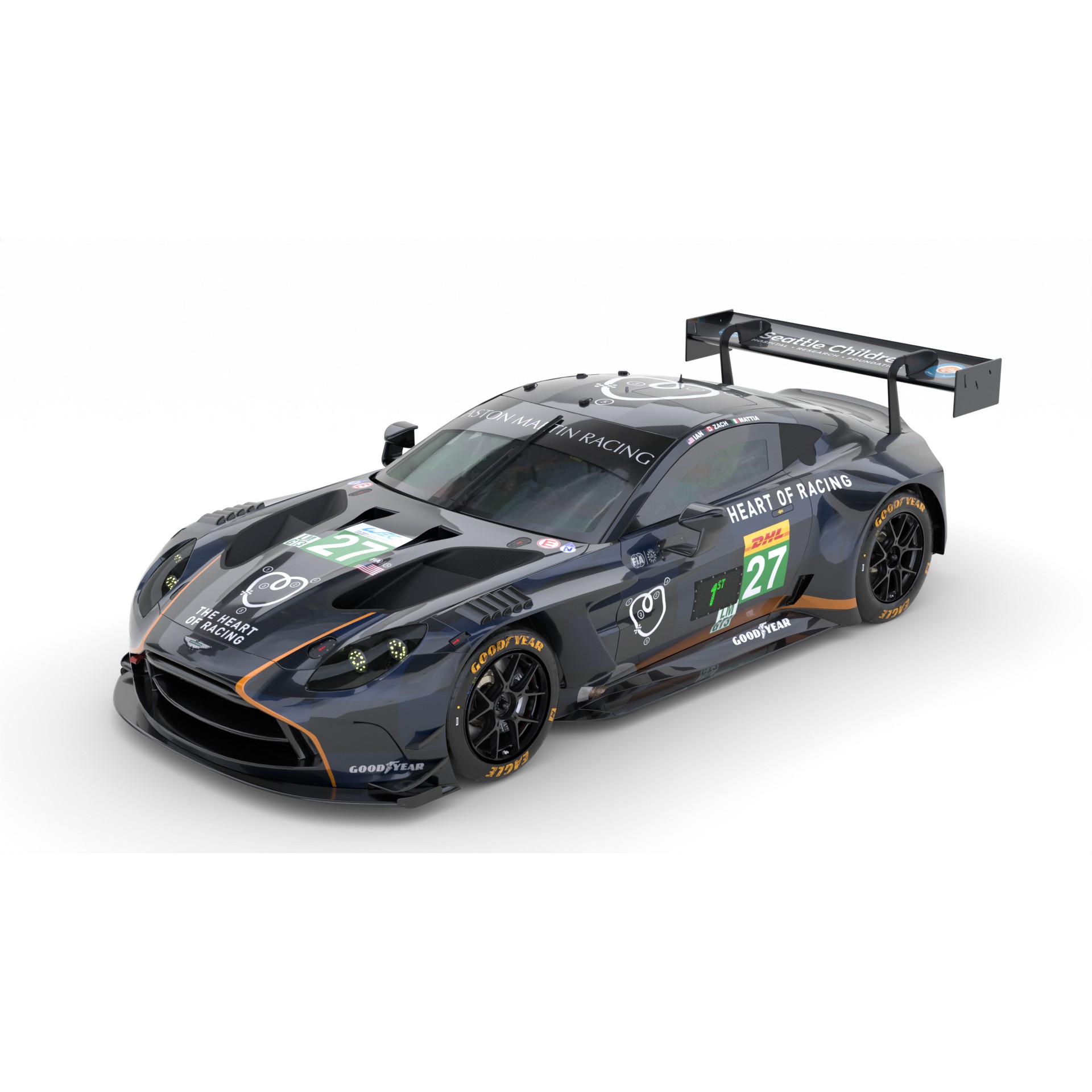 Aston Martin Vantage LMGT3 2025 WEC - Game-Ready 3D Model - View 3