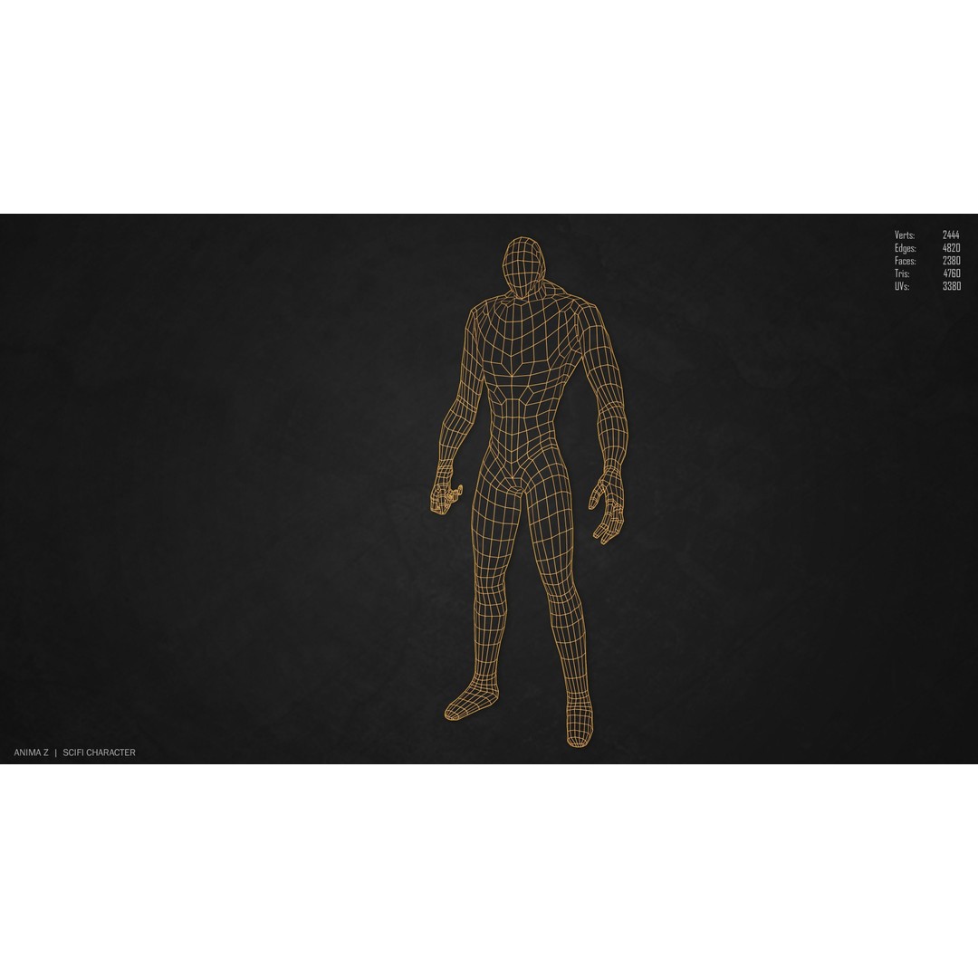 Sci-Fi Character 3D Model – Low Poly Game Asset, FBX & OBJ Formats - View 15