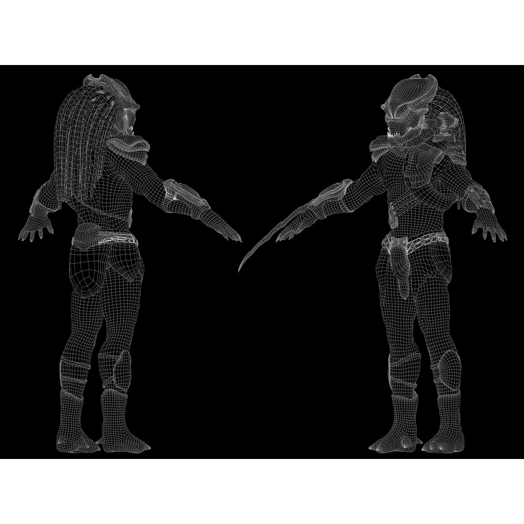 Predator Berserker 3D Model – Low Poly Rigged Character, FBX