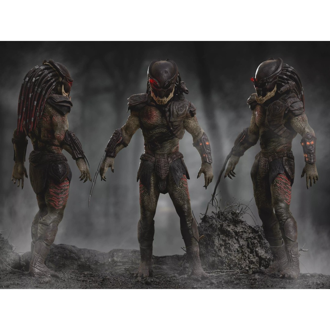 Predator Berserker 3D Model – Low Poly Rigged Character, FBX - View 2