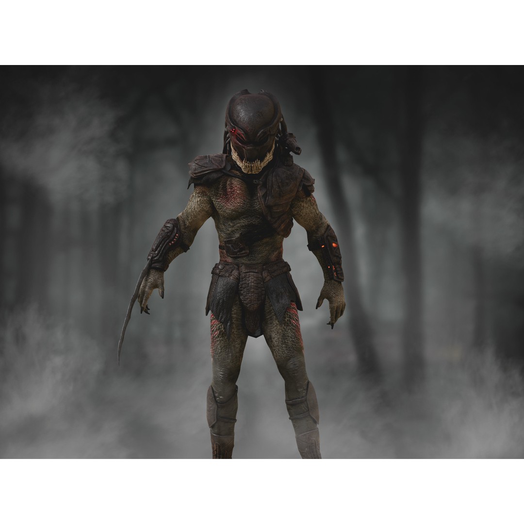 Predator Berserker 3D Model – Low Poly Rigged Character, FBX - View 7