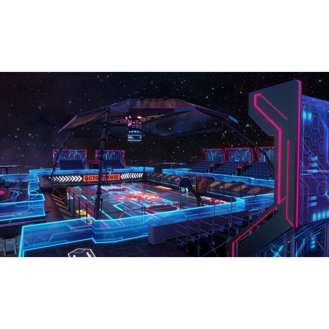 Futuristic Basketball Court 3D Model – Sci-Fi Space Asset, PBR Textures - View 4