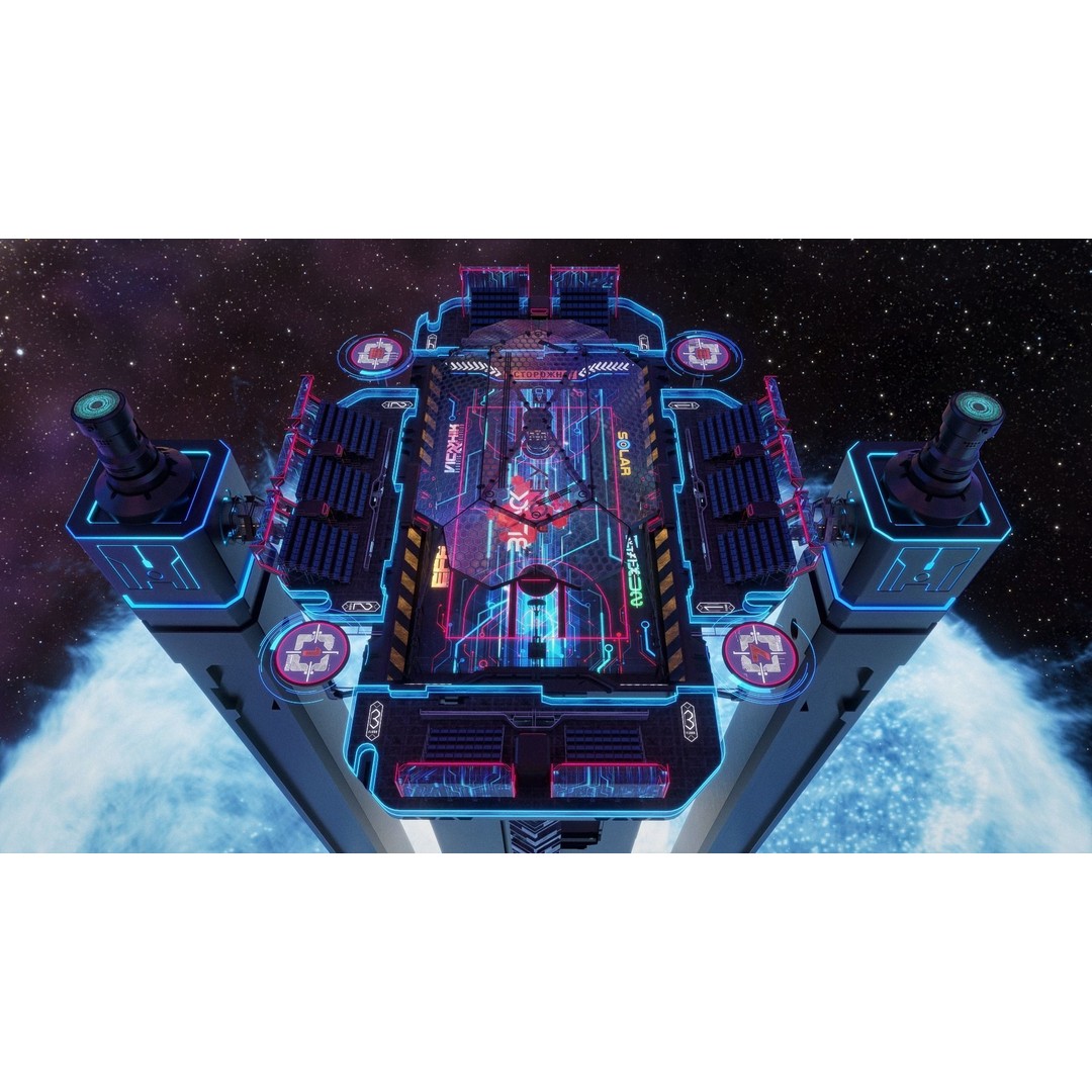 Futuristic Basketball Court 3D Model – Sci-Fi Space Asset, PBR Textures - View 5