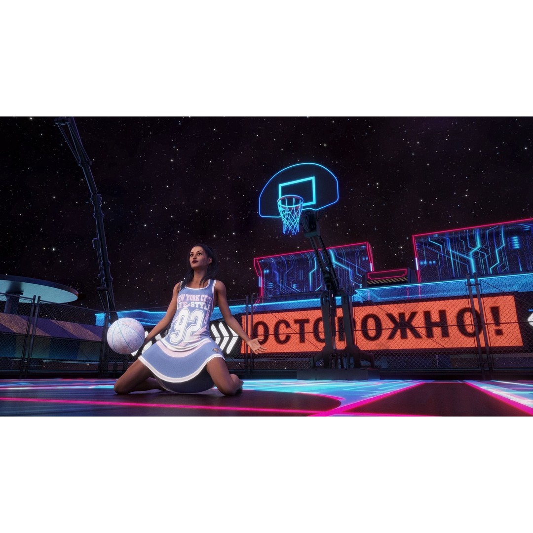 Futuristic Basketball Court 3D Model – Sci-Fi Space Asset, PBR Textures - View 8