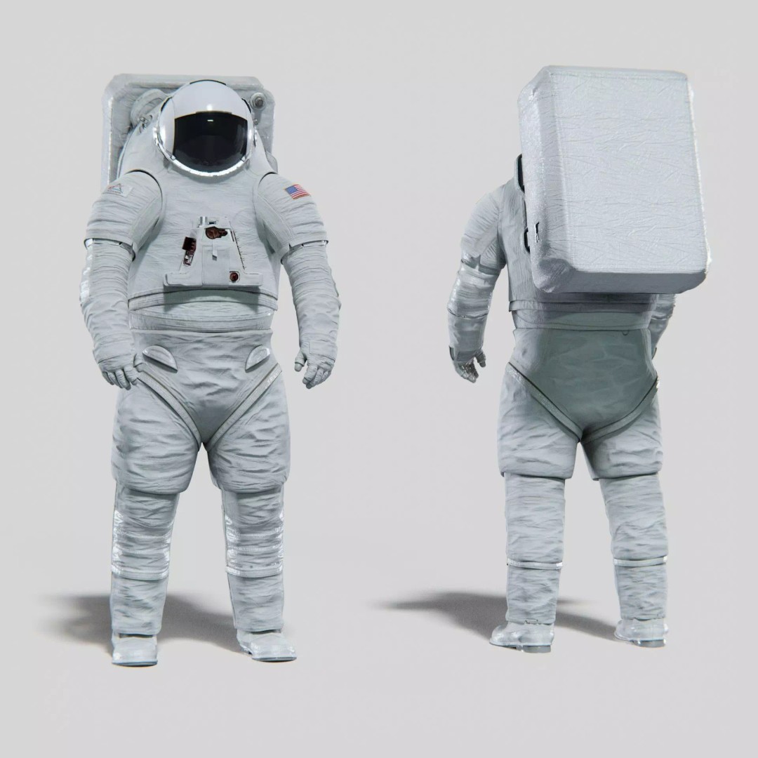 XEMU Artemis Spacesuit 3D Model – High Poly Rigged Asset, FBX - View 2