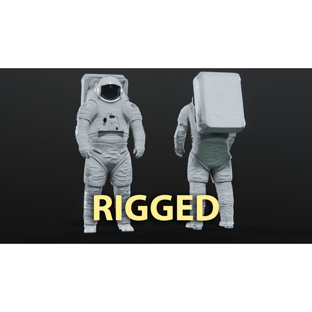 XEMU Artemis Spacesuit 3D Model – High Poly Rigged Asset, FBX - View 3