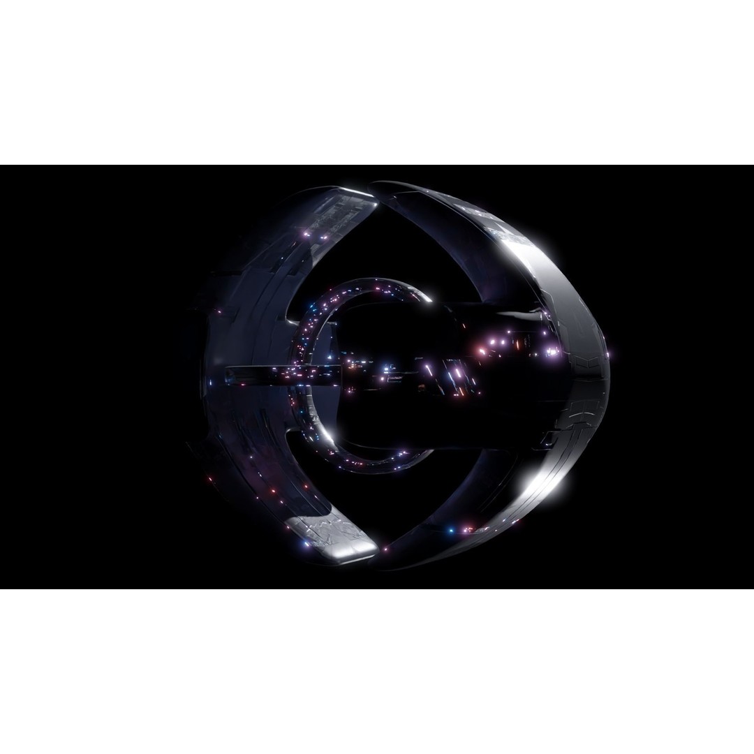 Alien Spacecity 3D Model – Futuristic Spaceport with PBR Textures - View 4