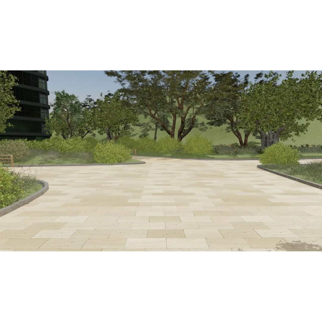 Urban Green Space 3D Model – Realistic Cityscape Environment, Blender - View 3