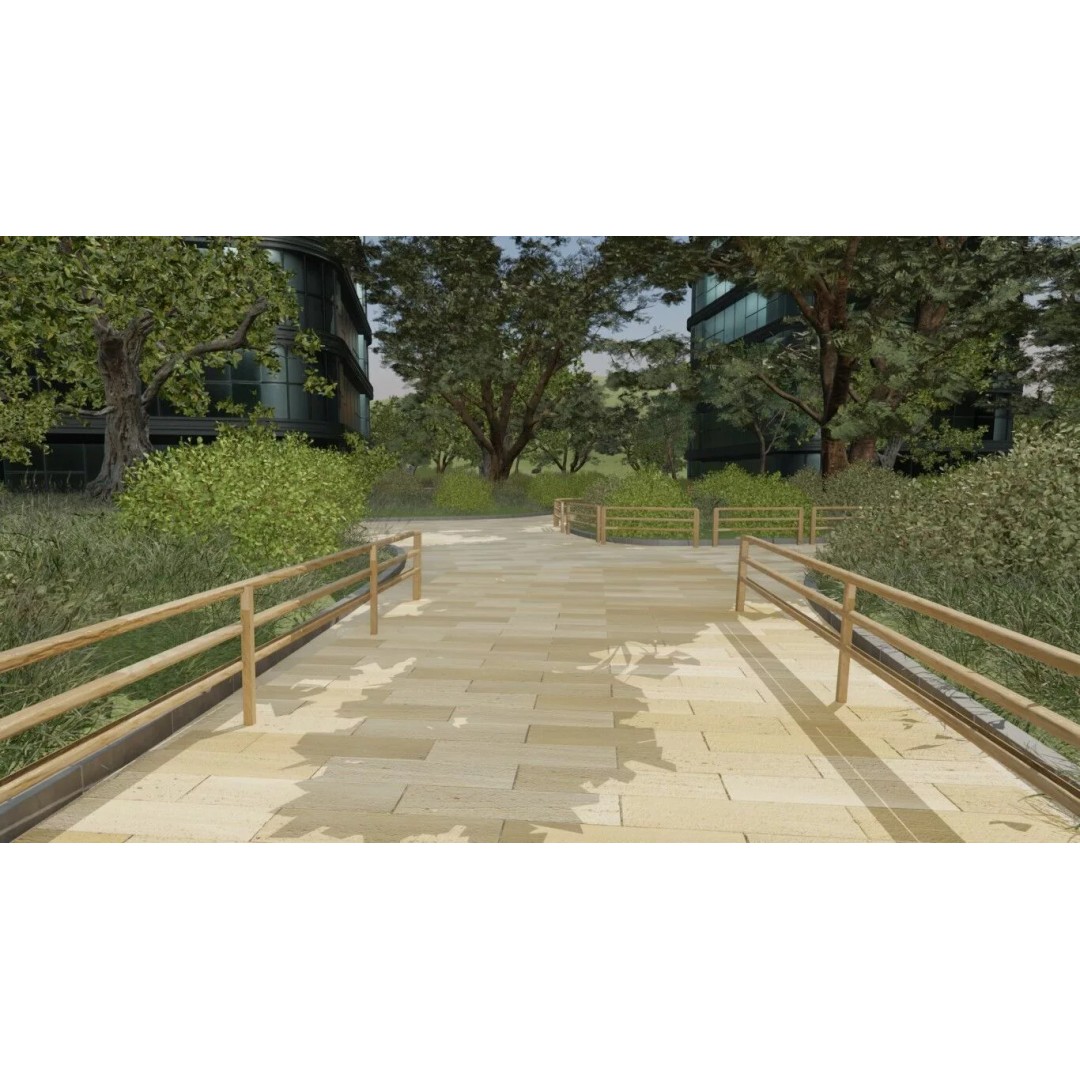 Urban Green Space 3D Model – Realistic Cityscape Environment, Blender - View 8