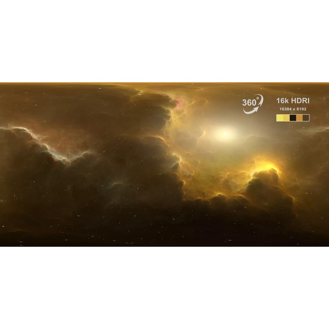 360 Degree 16k HDRI Space Background 3D Model – Equirectangular Environment Map, EXR - View 2