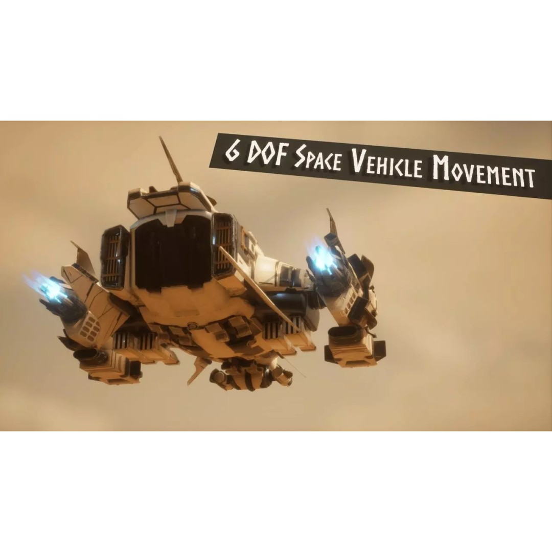 Ultimate Spaceship 3D Model – Low Poly Game Ready Template, FBX - View 5