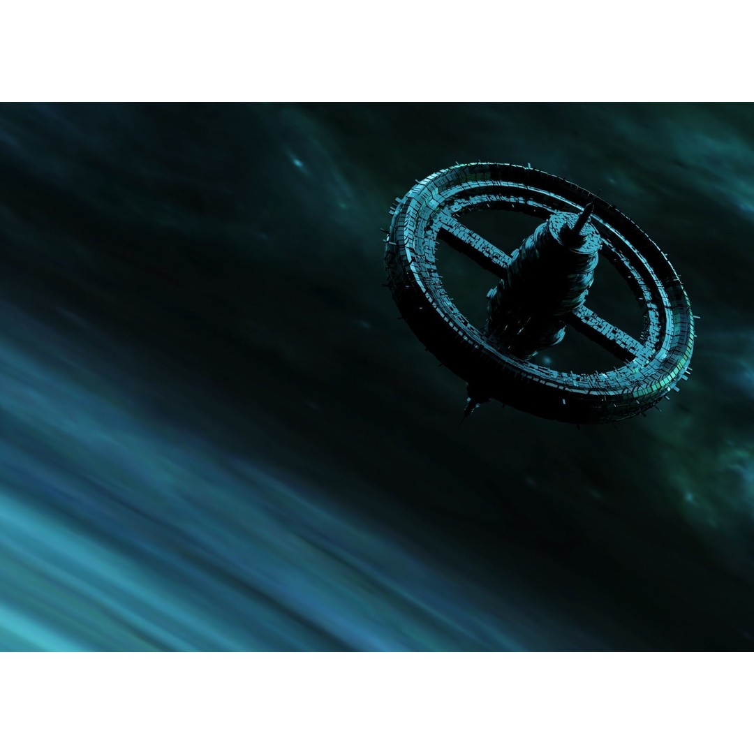 Futuristic Space Station 3D Model – High-Tech Space Base, FBX, OBJ - View 13