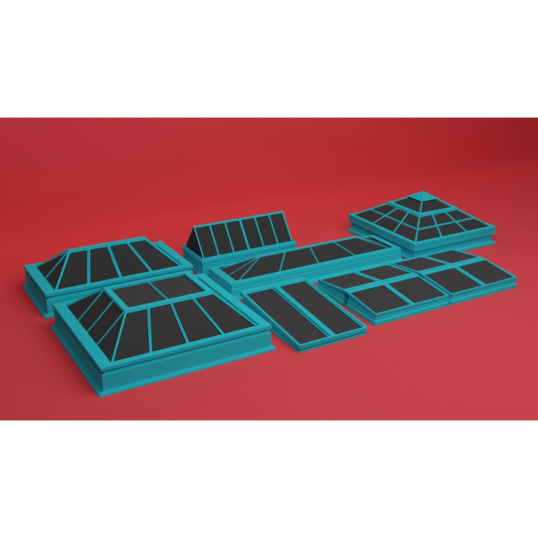Sci-Fi Rooftops 3D Model – Detailed Kitbash Collection, Blender, FBX, OBJ - View 13