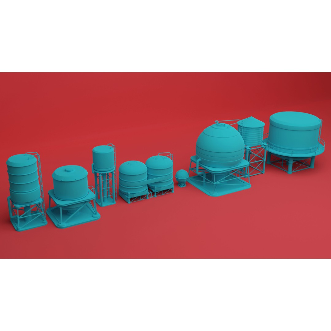 Sci-Fi Rooftops 3D Model – Detailed Kitbash Collection, Blender, FBX, OBJ - View 15