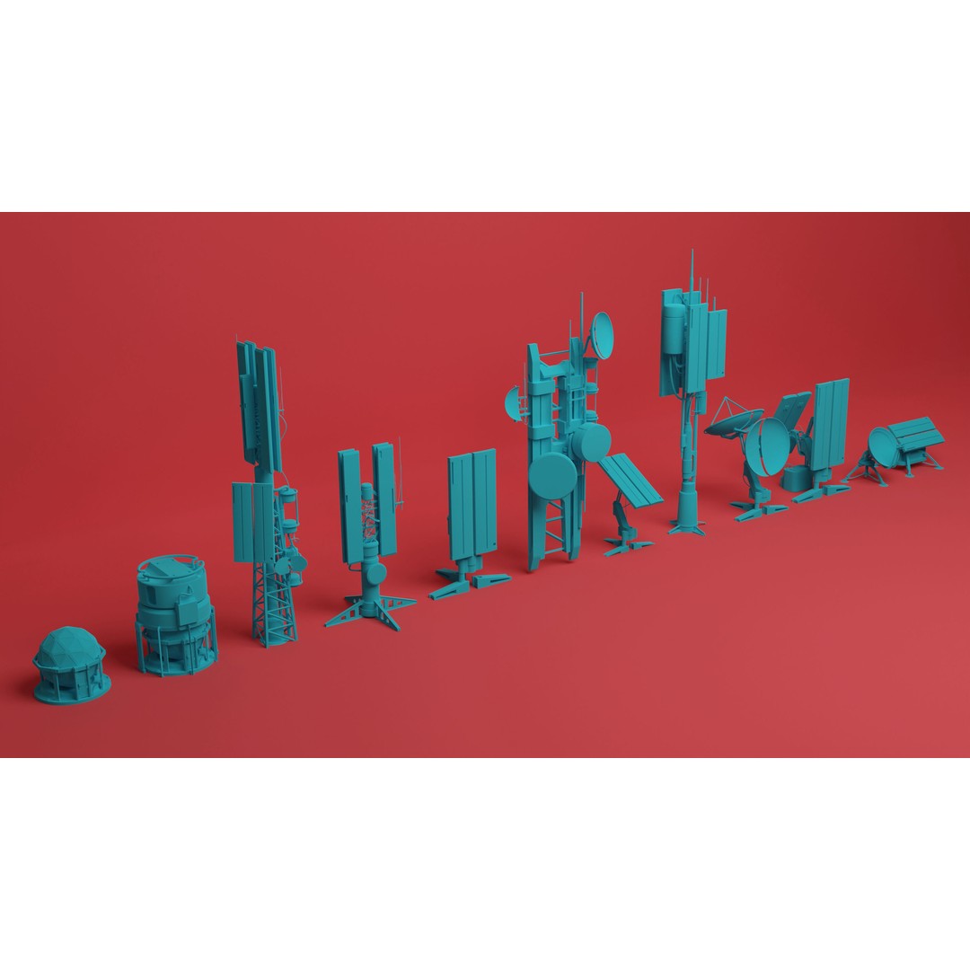 Sci-Fi Rooftops 3D Model – Detailed Kitbash Collection, Blender, FBX, OBJ - View 4