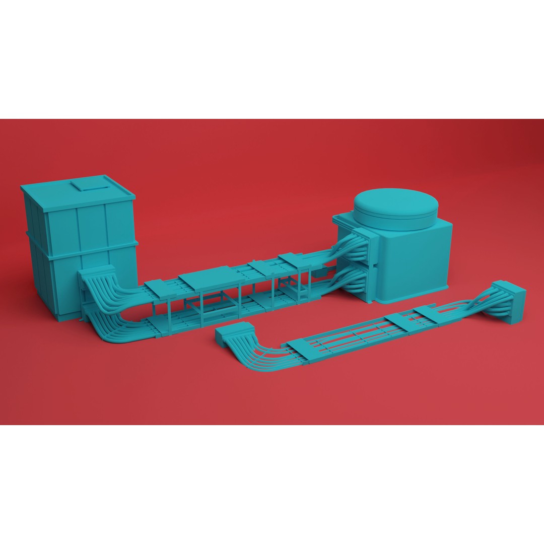 Sci-Fi Rooftops 3D Model – Detailed Kitbash Collection, Blender, FBX, OBJ - View 9