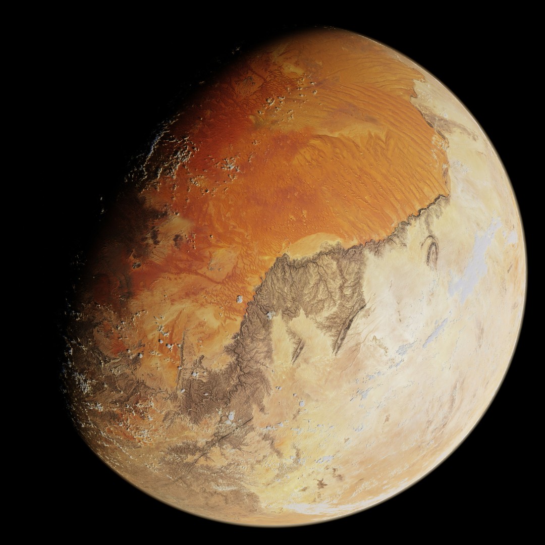 Korriban 3D Model – High-Resolution Planet Texture, PBR - View 6