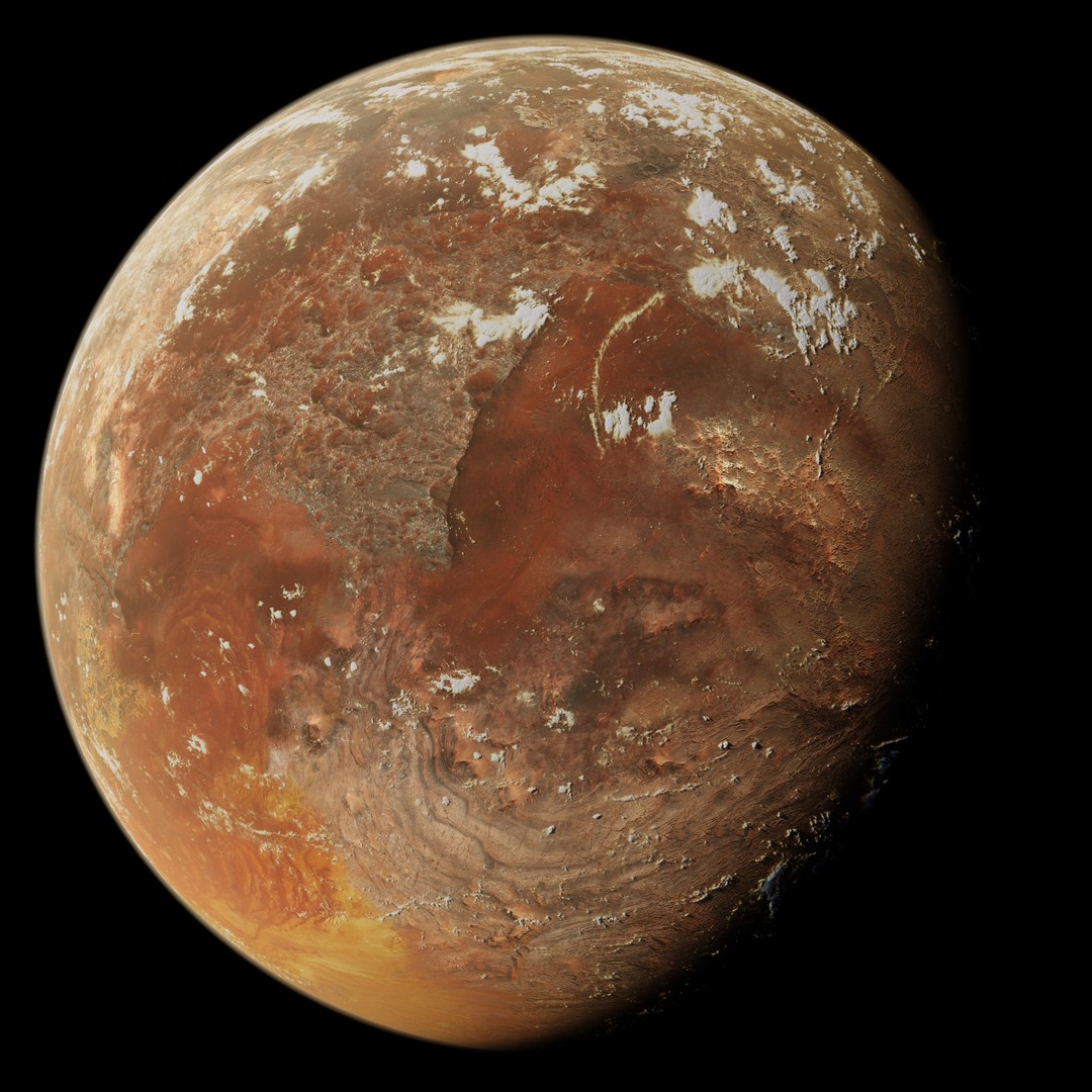 Korriban 3D Model – High-Resolution Planet Texture, PBR - View 9