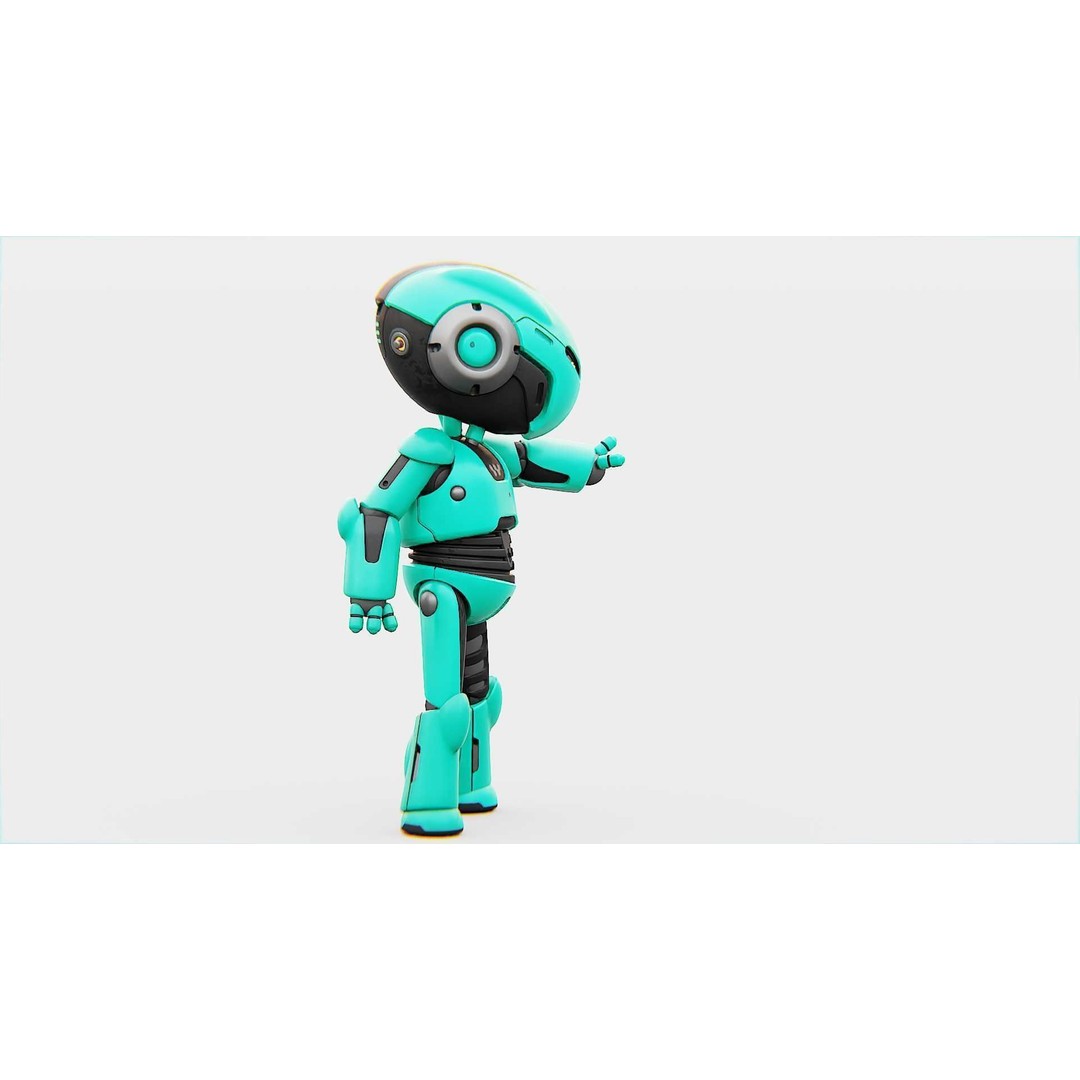 Toon Droid Megalon 3D Model – Rigged Sci-Fi Character, Blender & FBX - View 10