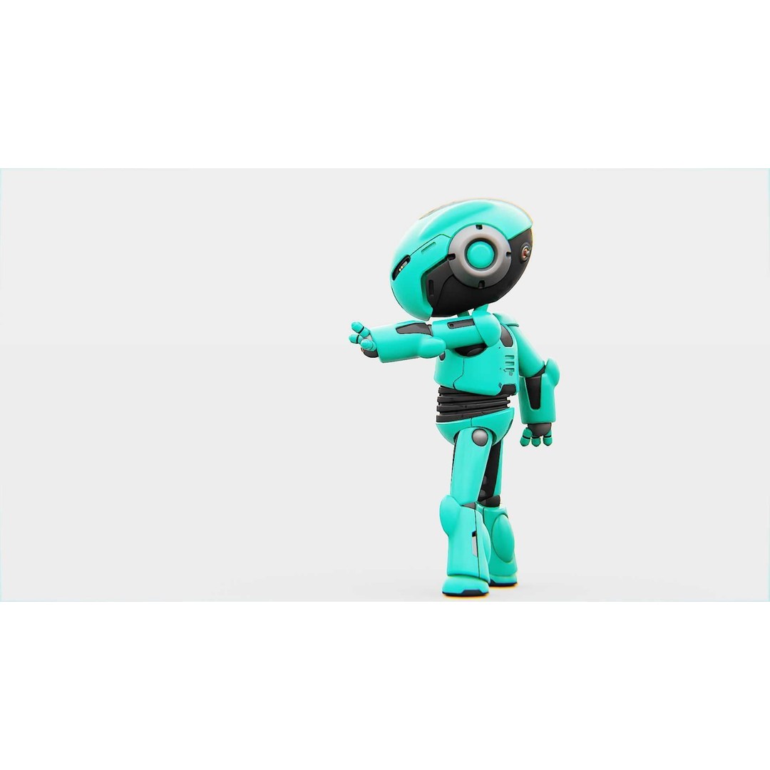 Toon Droid Megalon 3D Model – Rigged Sci-Fi Character, Blender & FBX - View 15