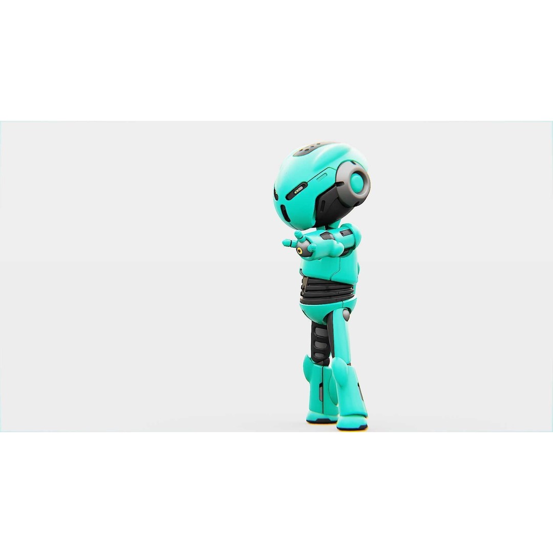 Toon Droid Megalon 3D Model – Rigged Sci-Fi Character, Blender & FBX - View 16