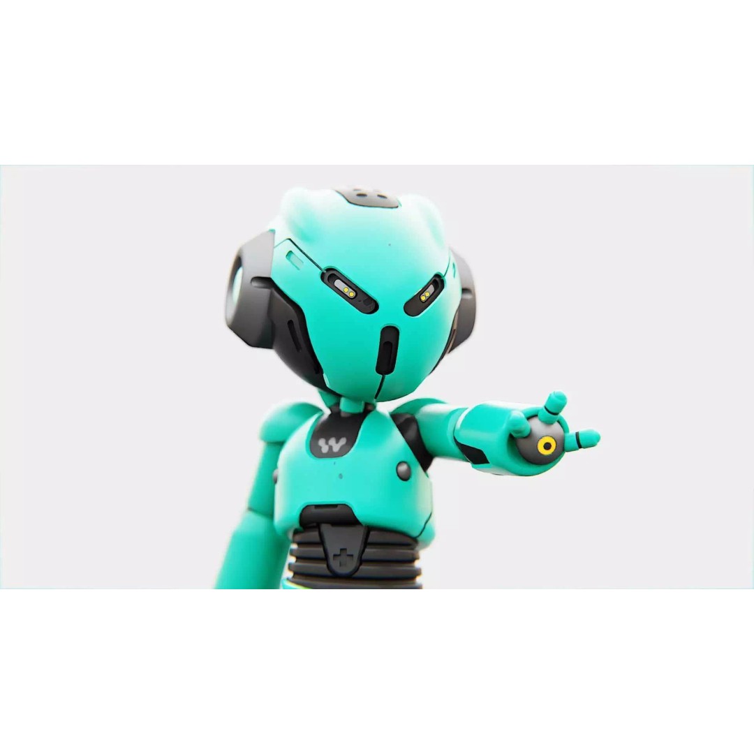 Toon Droid Megalon 3D Model – Rigged Sci-Fi Character, Blender & FBX - View 2