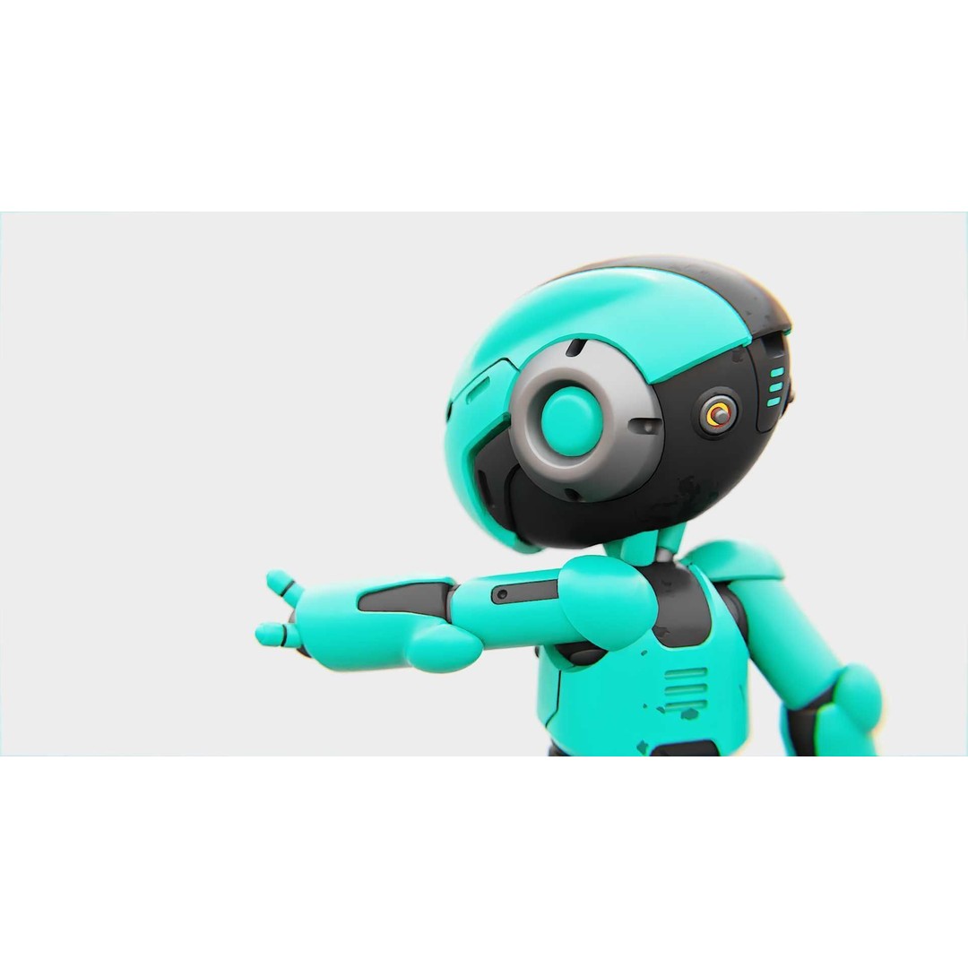 Toon Droid Megalon 3D Model – Rigged Sci-Fi Character, Blender & FBX - View 21
