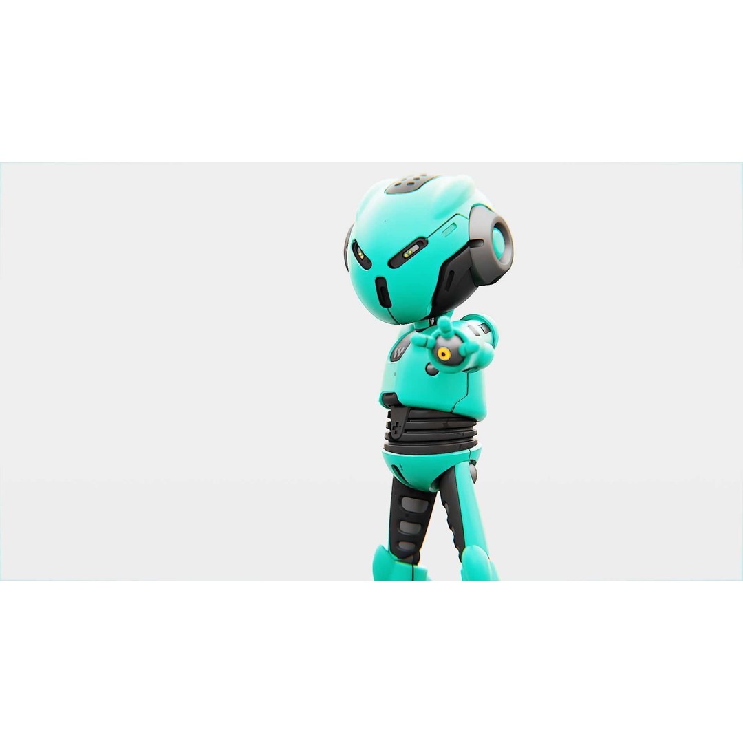 Toon Droid Megalon 3D Model – Rigged Sci-Fi Character, Blender & FBX - View 22