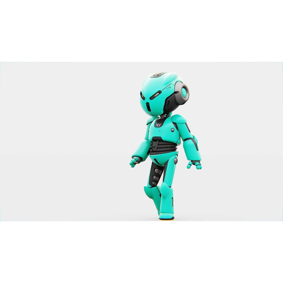 Toon Droid Megalon 3D Model – Rigged Sci-Fi Character, Blender & FBX - View 23