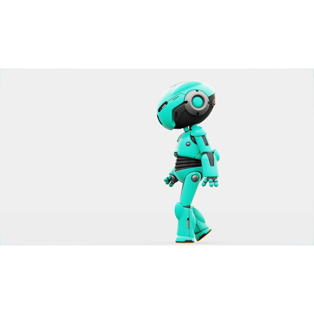 Toon Droid Megalon 3D Model – Rigged Sci-Fi Character, Blender & FBX - View 24