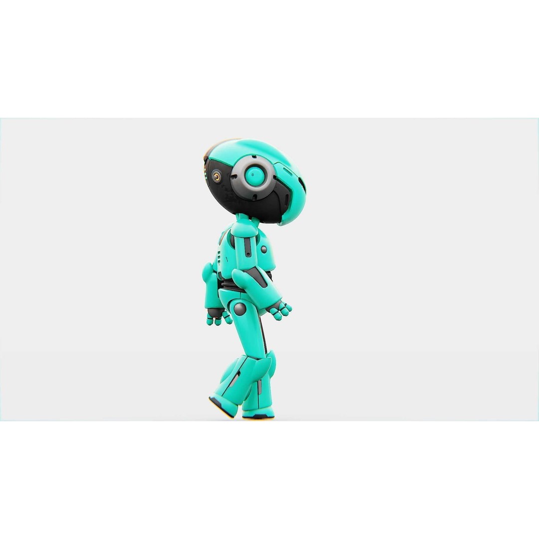 Toon Droid Megalon 3D Model – Rigged Sci-Fi Character, Blender & FBX - View 27