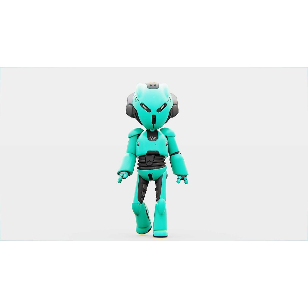 Toon Droid Megalon 3D Model – Rigged Sci-Fi Character, Blender & FBX - View 28