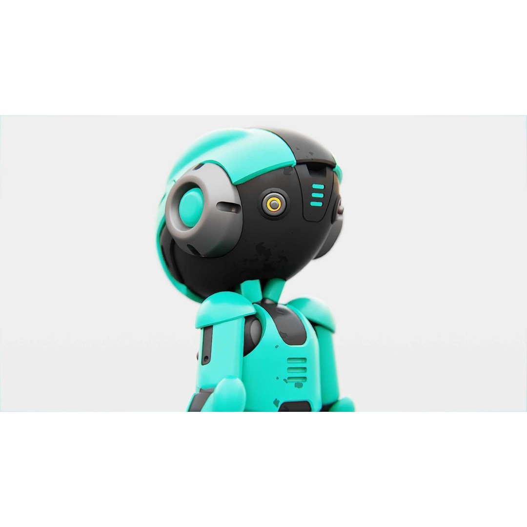 Toon Droid Megalon 3D Model – Rigged Sci-Fi Character, Blender & FBX - View 30