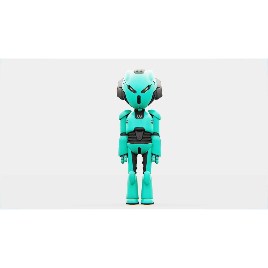 Toon Droid Megalon 3D Model – Rigged Sci-Fi Character, Blender & FBX - View 31
