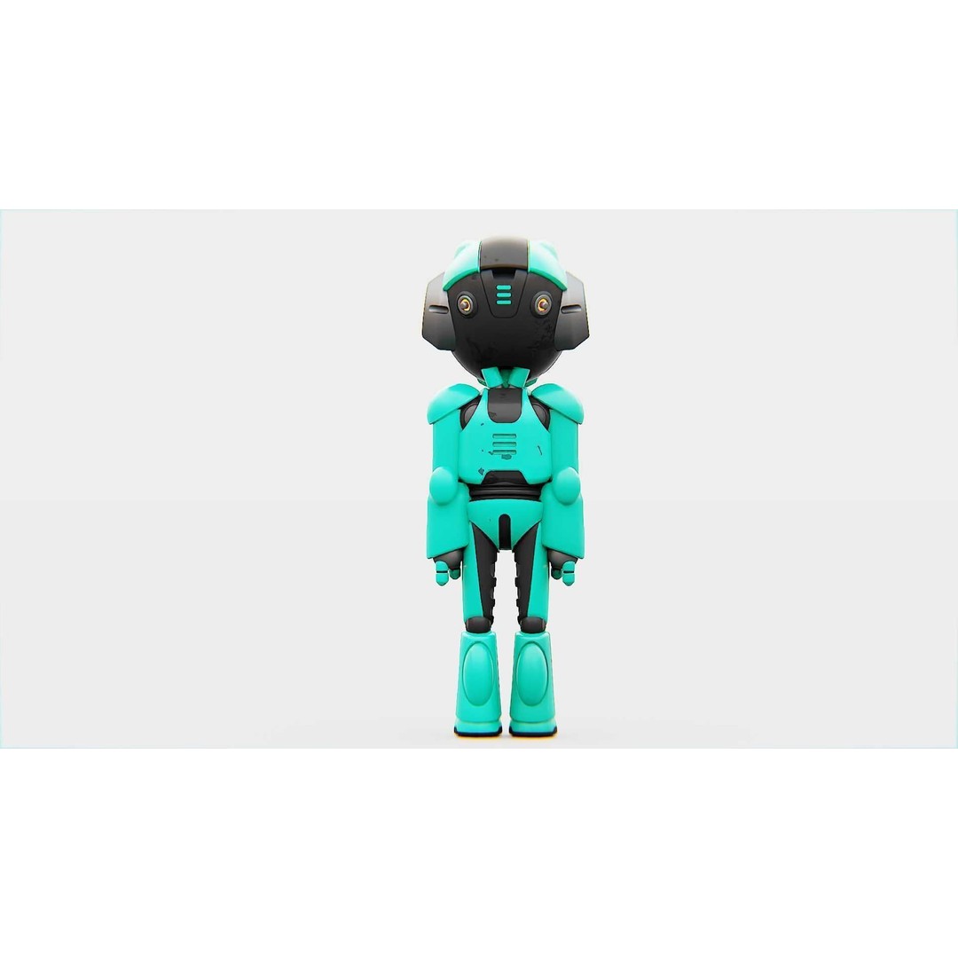Toon Droid Megalon 3D Model – Rigged Sci-Fi Character, Blender & FBX - View 32