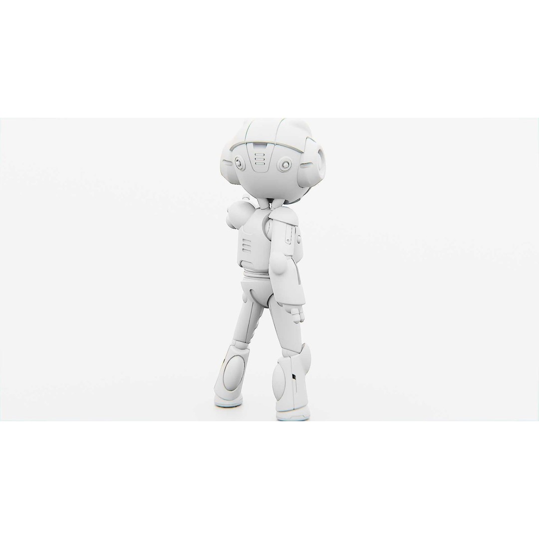 Toon Droid Megalon 3D Model – Rigged Sci-Fi Character, Blender & FBX - View 35