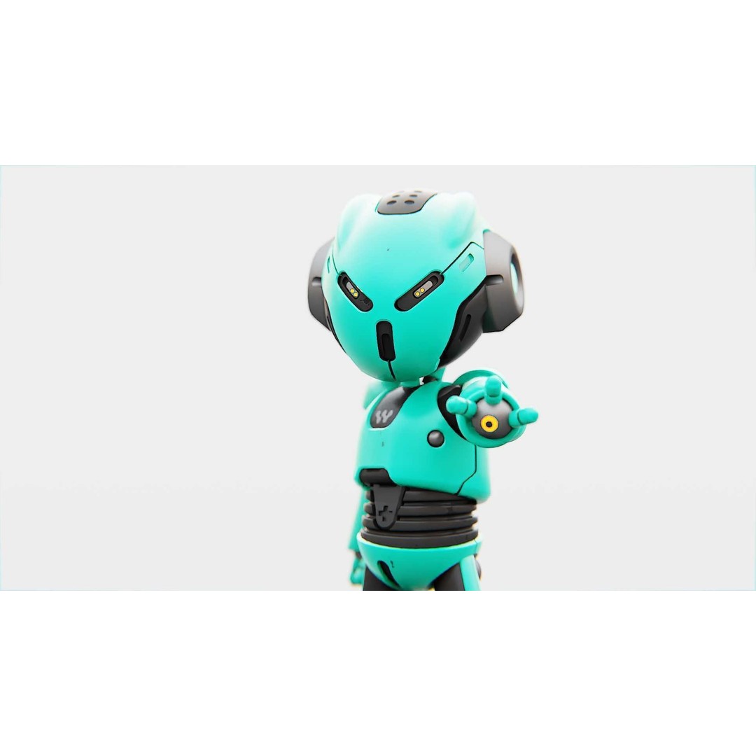 Toon Droid Megalon 3D Model – Rigged Sci-Fi Character, Blender & FBX - View 4