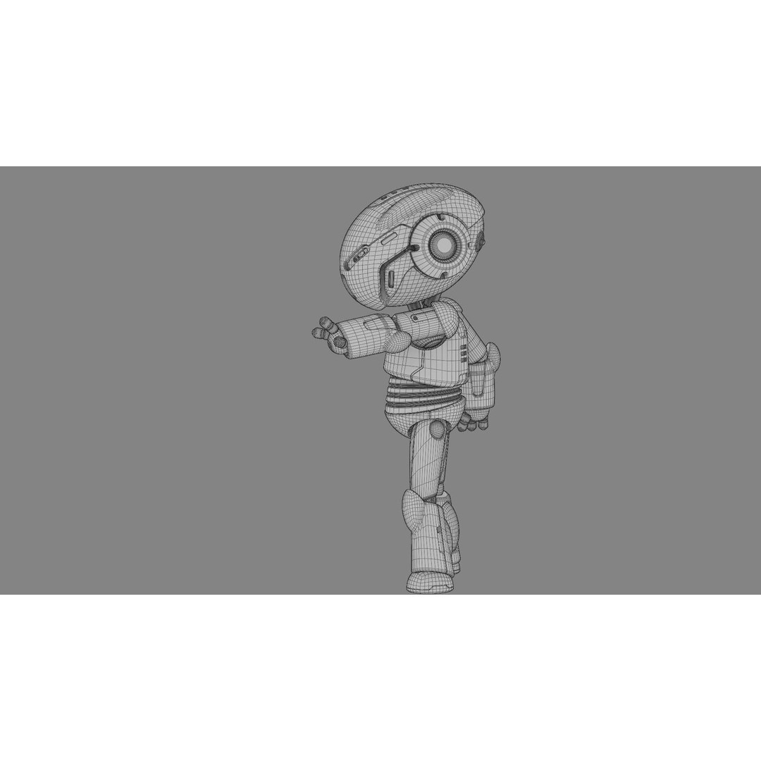 Toon Droid Megalon 3D Model – Rigged Sci-Fi Character, Blender & FBX - View 40