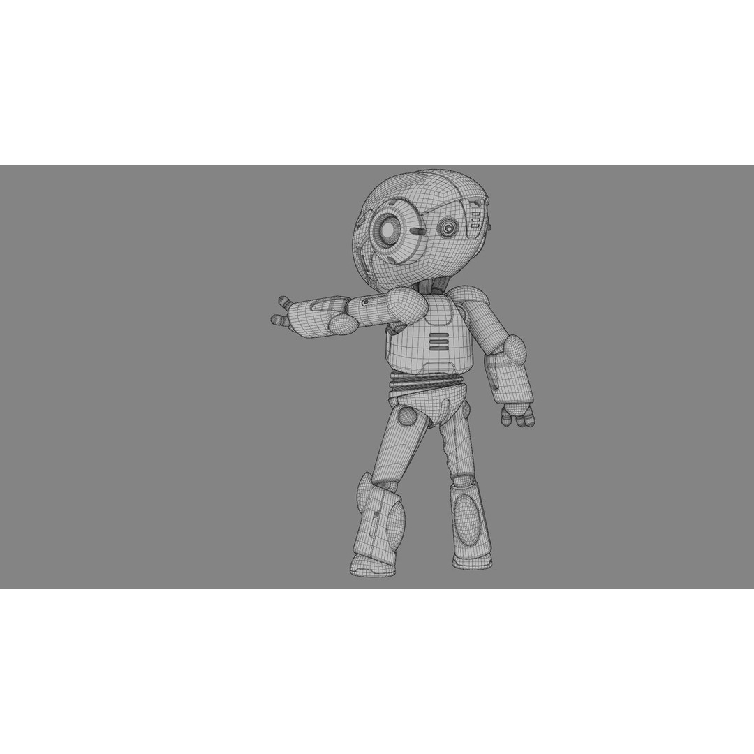 Toon Droid Megalon 3D Model – Rigged Sci-Fi Character, Blender & FBX - View 41