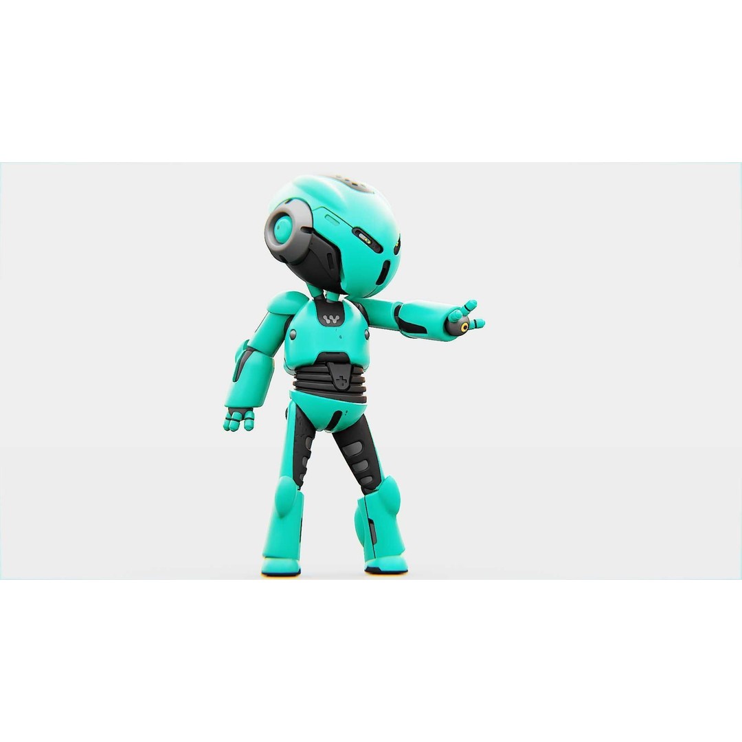 Toon Droid Megalon 3D Model – Rigged Sci-Fi Character, Blender & FBX - View 8