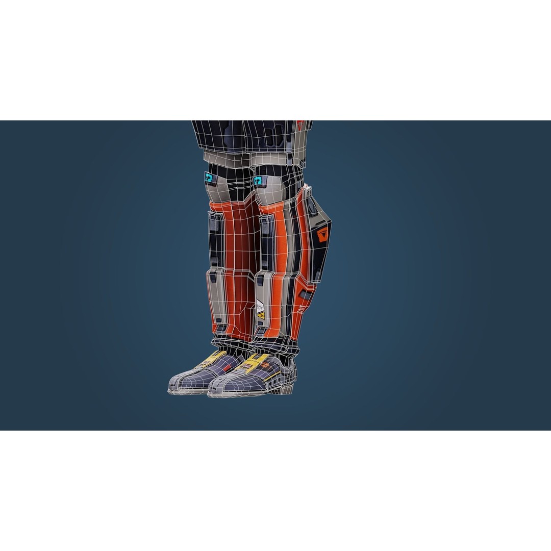 Sci-Fi Girl 3D Model – Low Poly Game-Ready Character, FBX, PBR - View 8
