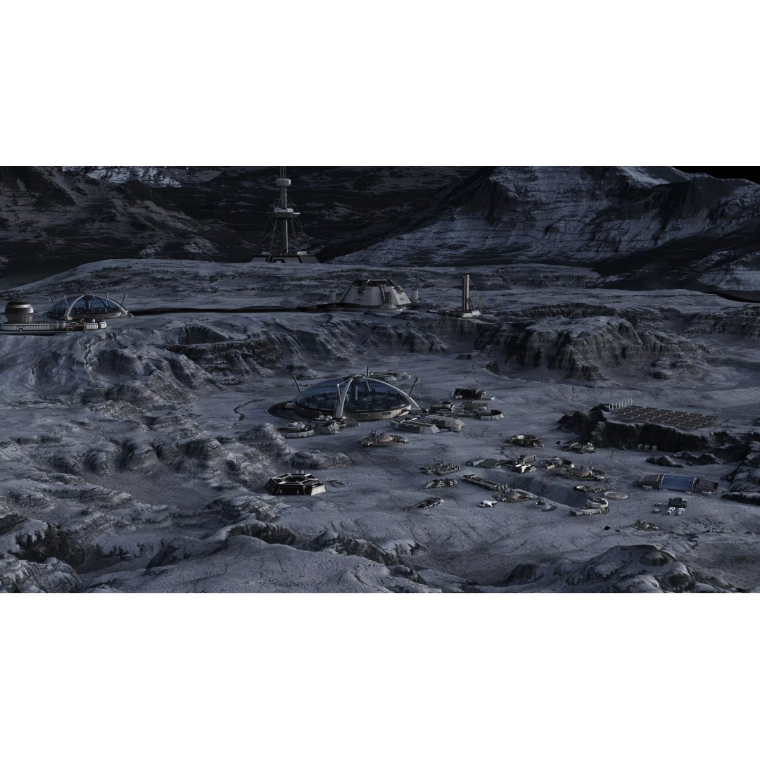 Lunar Base 3D Model – Futuristic Space Habitat, Game Ready, FBX - View 4