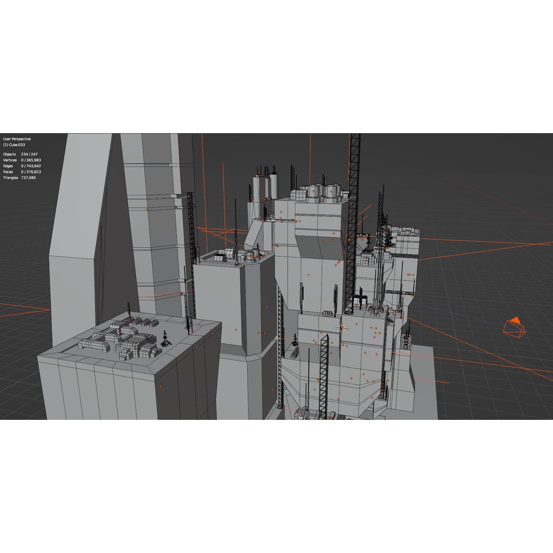 Alien Planet 3D Model – Low Poly Sci-Fi City for Animation, Blender - View 17
