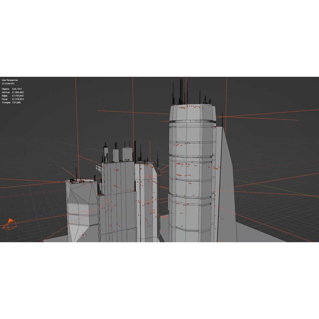Alien Planet 3D Model – Low Poly Sci-Fi City for Animation, Blender - View 18