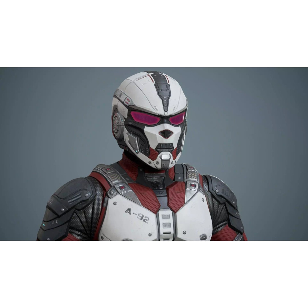 Sci-Fi Military Armor 3D Model – Low Poly Game Ready Outfit, FBX - View 2