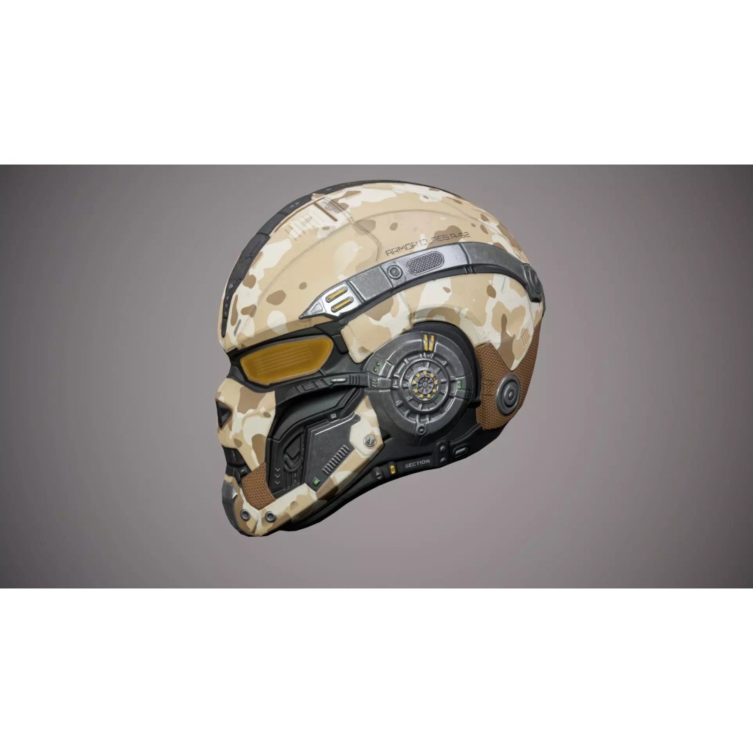 Sci-Fi Military Armor 3D Model – Low Poly Game Ready Outfit, FBX - View 22