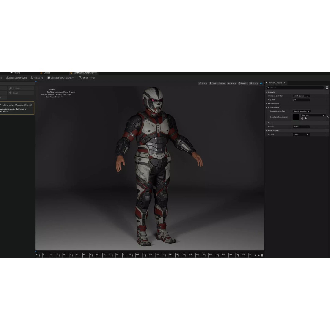 Sci-Fi Military Armor 3D Model – Low Poly Game Ready Outfit, FBX - View 40