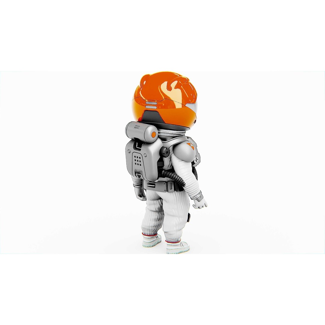 Toon Astronaut F-C 3D Model – Rigged Character for Unity & Unreal Engine - View 10